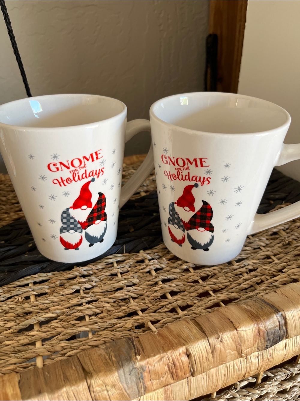 Christmas mugs Gnome for The Holidays set of 2